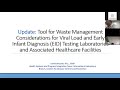 July 2019 Waste Management Training Session Considerations For VL And EID Testing Labs And Others