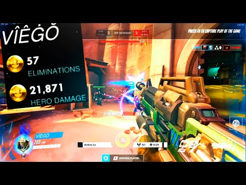Gale Soldier 76 - 57 elims! Insane Tracking! POTG! w/ Kephrii [ Overwatch Season 29 Top 500 ]