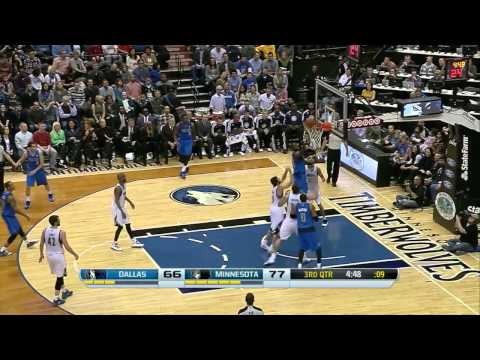 2013.11.8 NBA Minnesota Timberwolves vs Dallas Mavericks Ricky Rubio highlights