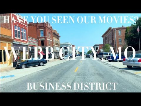 Driving in the Business District of Webb City, MO. (HD)