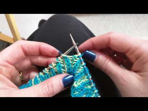Brioche Knitting Brll2dec Left Leaning 2 St Decrease