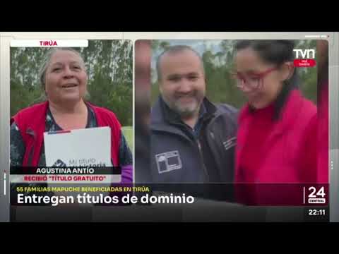 GENTILEZA TVN RED BIOBIO: Familias Mapuches de Tirúa recibieron título de dominio.