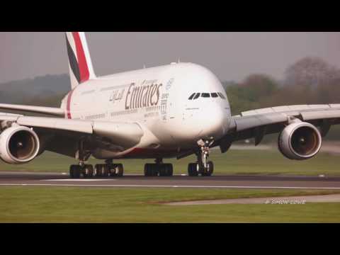 A perfectly timed landing flare - Emirates A380