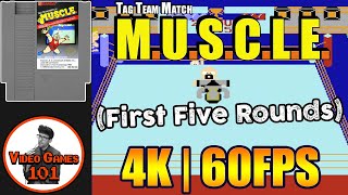 Tag Team Match M.U.S.C.L.E. | 4K 60FPS | Video Games 101