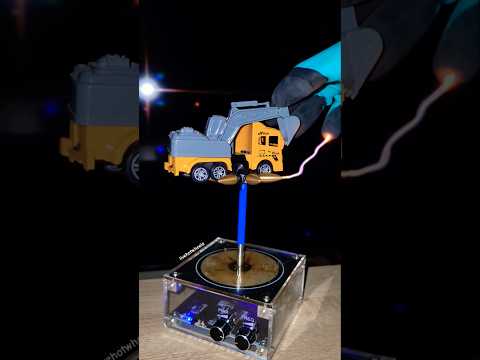 🚚 Music Tesla coil #experiment #truckcrane #jcb #bq