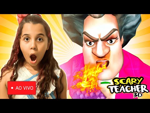 JOGANDO AO VIVO PROFESSORA DO MAL - Scary Teacher - Sarah de Araújo Games