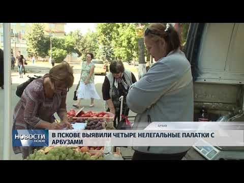 Новости Псков 21.08.2018 # В Пскове выявили четыре нелегальные палатки с арбузами 