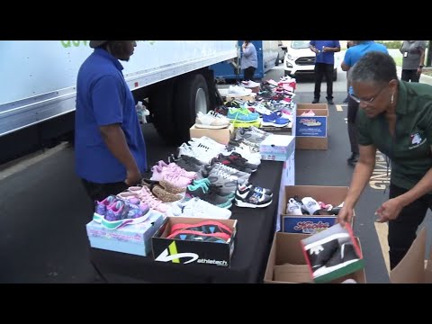 Chartwells donates 150 pairs of shoes for Kicks for the Kids shoe drive