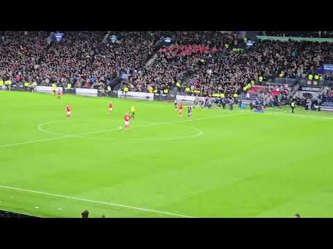 Kieran Tierney puts Scotland in front AGAIN (on 93 mins) v Denmark and we're off to the World Cup!