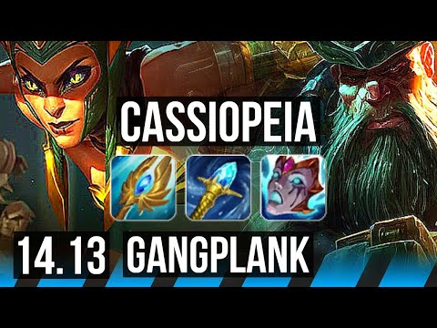 CASSIOPEIA vs GANGPLANK (MID) | Rank 1 Cassio, 12/3/9, Godlike | VN Challenger | 14.13