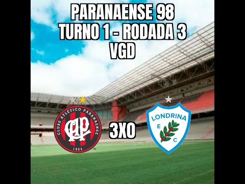 Paranaense 98 - 1º Turno - 3ª Rodada - Londrina 0x3 Atlético