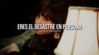 • Trainwreck - Demi Lovato || Letra en Español &amp; Inglés | HD