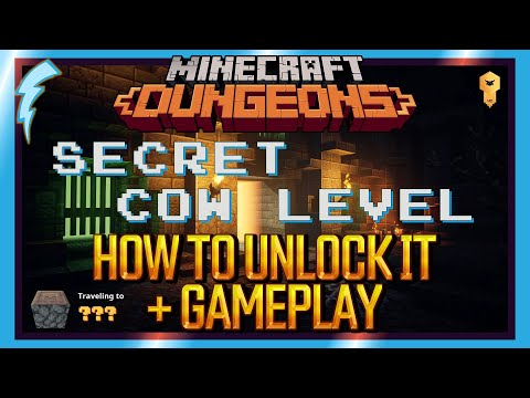 MINECRAFT DUNGEONS - Secret COW LEVEL [How to Unlock it + gameplay]