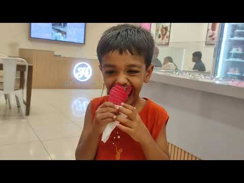 Having Strawberry Cone with Chocolate Ice Cream | A New Vlog