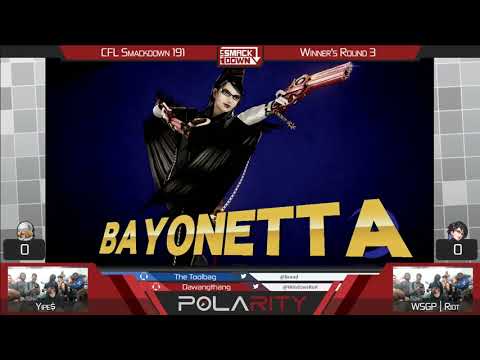 CFL Smackdown 191 Smash 4 - Yipe$ (Sheik) vs WSGP Riot (Bayonetta) - Winners R3