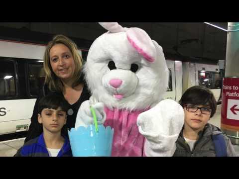 Easter Bunny visits Stansted Express