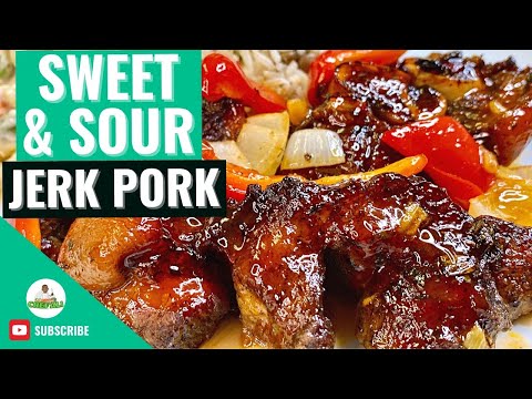 Sweet & Sour Jerk Pork | Jamaican Jerk Pork Recipe | How to make Sweet & Sour Jerk Pork | Jerk Pork