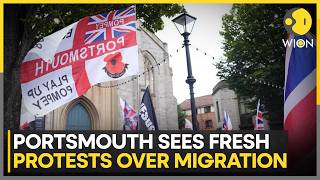 Migration Protests Return To Portsmouth As Rival Demonstrations Face Off | WION