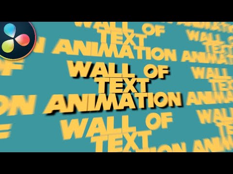 ANIMATED WALL OF TEXT! Create this repeating text animation in Davinci Resolve 17 Free
