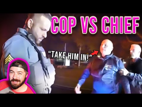 Cop FIGHTS Chief Of Police During Traffic Stop!
