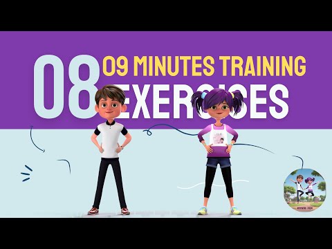 FitKid Fun: 9 minutes Exercise with Sam & Bella -At Home