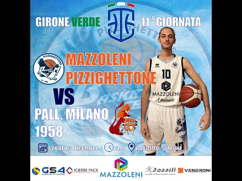 Serie C Gold - Girone Verde 11^Giornata: Mazzoleni Pizzighettone - Pallacanestro Milano 1958