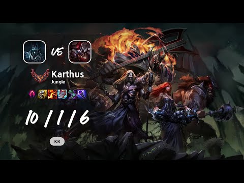 Karthus Jungle vs Shaco - KR GrandMaster Patch 13.13
