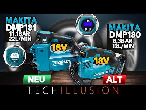 Makita DMP181Z Akumuliatorinis kompresorius 18V LXT 11BAR 17l/min, Be akumuliatorių ir kroviklio! video