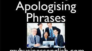 Email Writing: Apologising Phrases