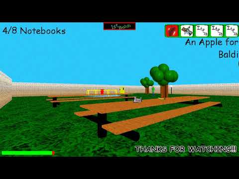 Baldi Love Apple!! [Playing Baldi's Basics Full Game Public Demo On My New PC]