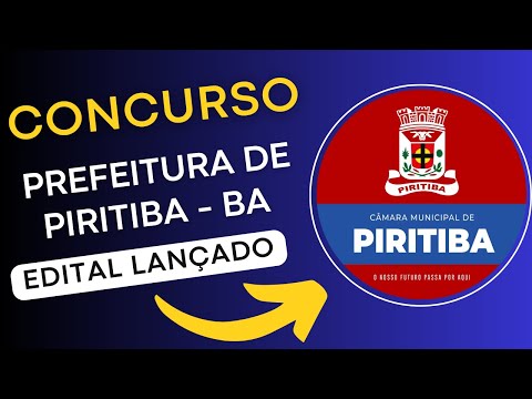 CONCURSO PIRITIBA BA 2024 | Edital e Material de Estudos | Concurso Público