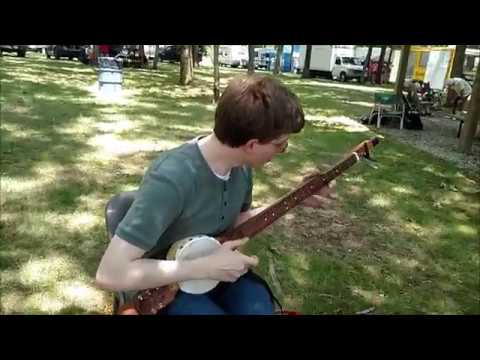 Daniel Rothwell playing the walking stick at Summertown