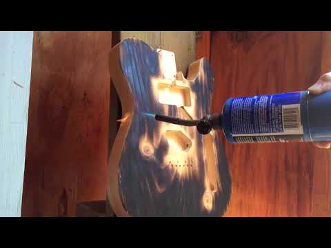Burning a Telecaster body shou sugi ban style