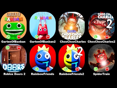 Garten of Banban Chapter 2 vs Choo Choo Charles 2,Roblox Doors Hotel,Rainbow Friends 2,Spider Train