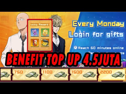 🔥🔥BENEFIT TOP UP SENILAI 4.5JUTA RUPIAH & EVENT LOGIN YANG THE BEST! - ONE PUNCH MAN The Strongest