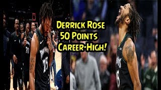 Derrick Rose Full 50 Pts Highlights vs Jazz - (10/31/2019) Career-High