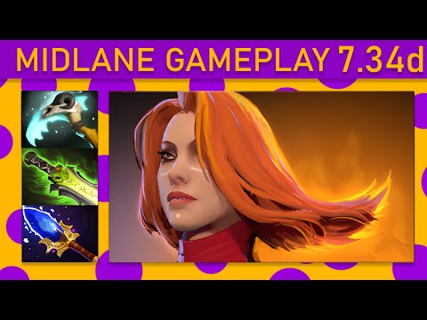 ⭐Lina 20+ Kills! Mid Gameplay - Dota 2 Top MMR