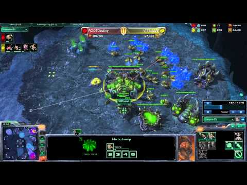 SC2 ROOTDestiny [Z] vs [Z] VIBEedaN