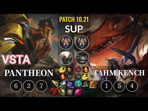 HLE Vsta Pantheon vs Tahm Kench Sup - KR Patch 10.21