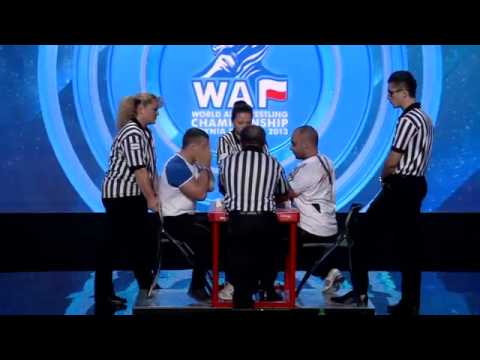 Disabled 75kg   Left Hand Man   Semi Final   World Armwrestling Championships 2013