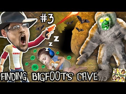 FINDING BIG FOOTS CAVE w/ SLEEPY CHASE Prank! FGTEEV #3 - FREE ROBLOX ROBUX TRAP! HAHA