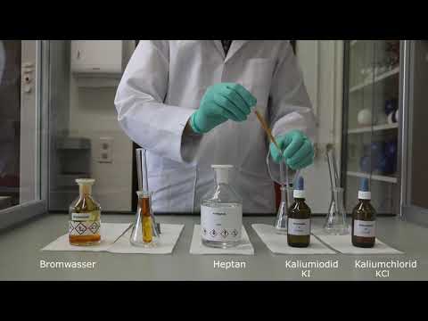 Reaktion Brom mit zwei Halogenid-Ionen