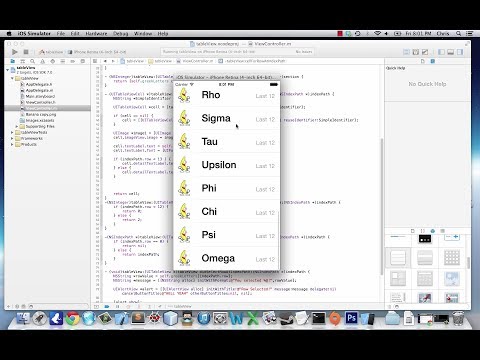 iOS Application Development Tutorial 8: Simple UITableView with storyboards in Xcode 5