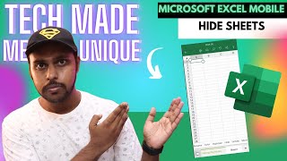 how to hide sheets in Microsoft excel mobile