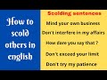 How to scold other | daily use english sentences | through tamil meaning