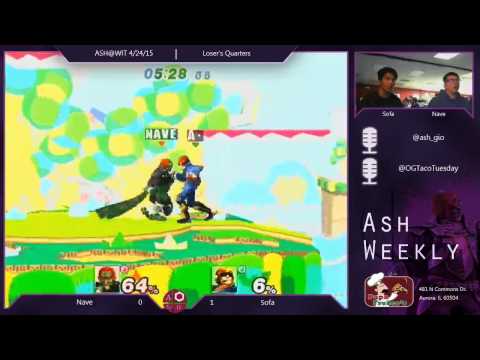 PM Loser's Semis ASH@WIT 4/24/15 - Sofa (Falcon) vs Nave (Roy, Ganon)