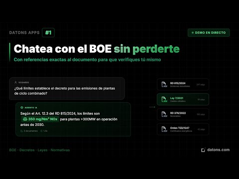 Datons Apps #1 - Agente Legal de IA para consultar BOE | Sin leer 200 páginas