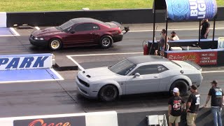New Edge Mustang vs TRX, Turbo S197 and Hellcat - Drag Races