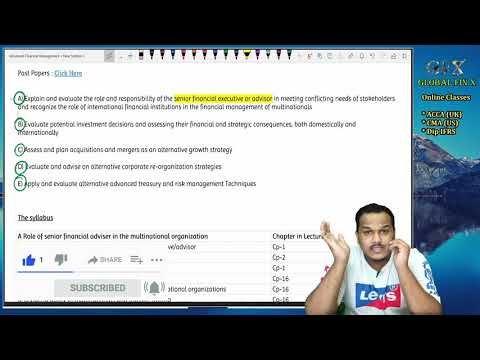 Advanced Financial Management | P4 | All about AFM paper of ACCA | Exam Structure | Syllabus content