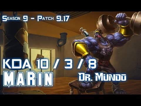 MaRin DR. MUNDO vs KHA'ZIX Jungle - Patch 9.17 KR Ranked